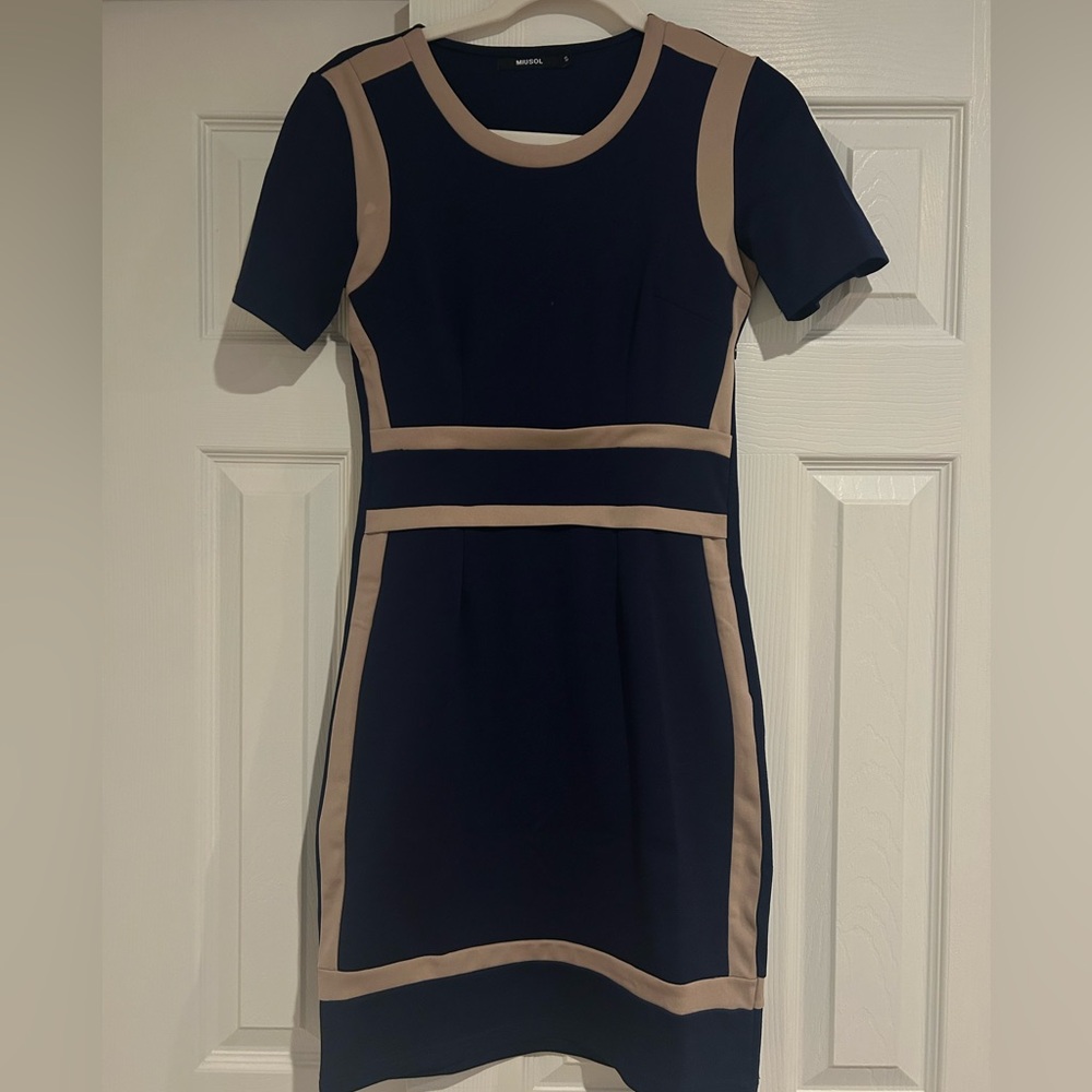 Miusol Women's Busines Work Bodycon Pencil Dress navy size small - Picture 6 of 8